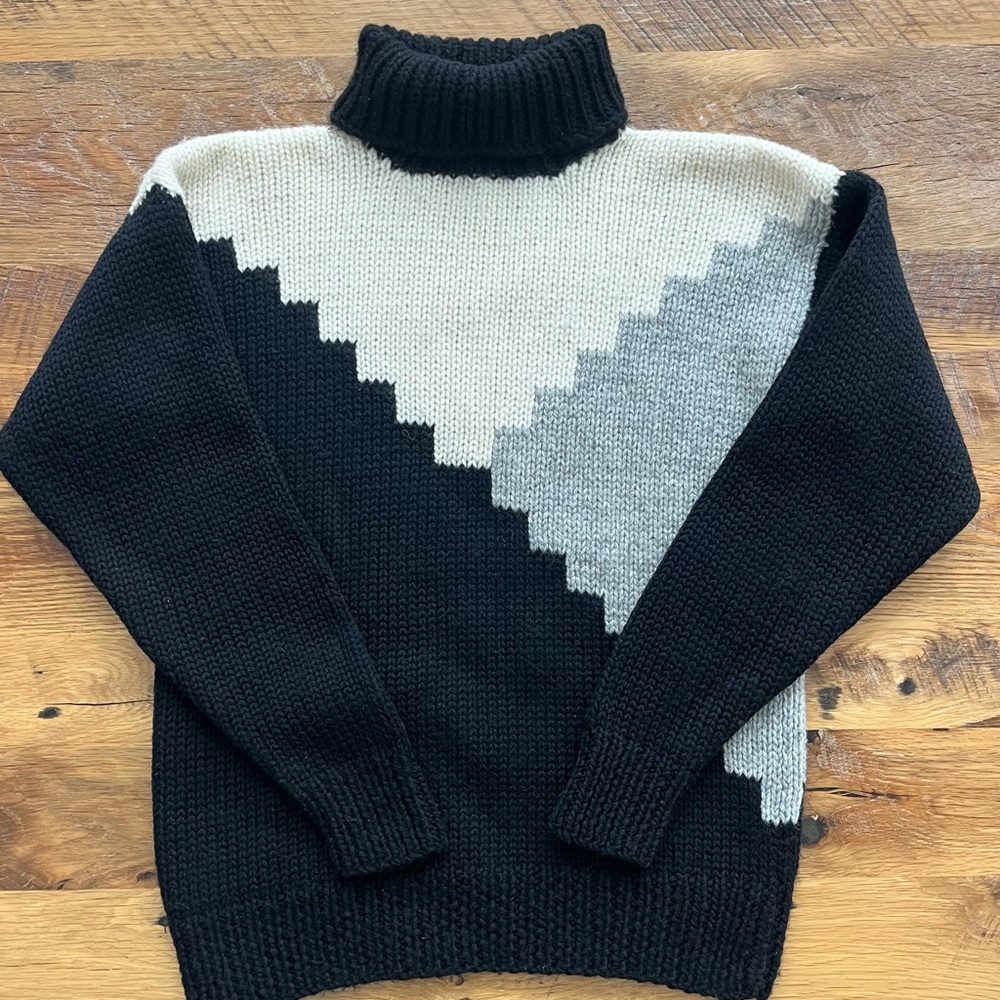 Vintage 80s Nordic Wool Ski Sweater | Coastal Après Ski Knit | Country Rhodes - Picture 5 of 8